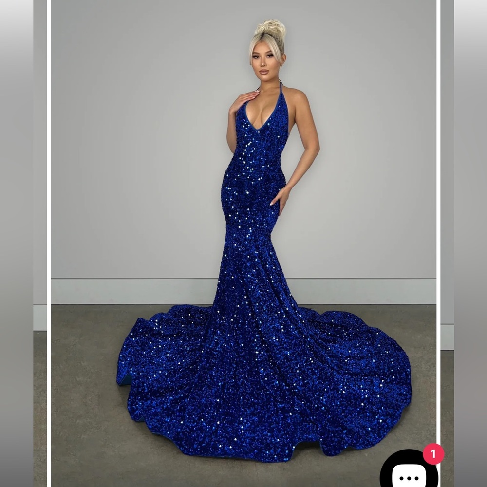 Blue “emma gown” prom dress from algist.com in a x small
